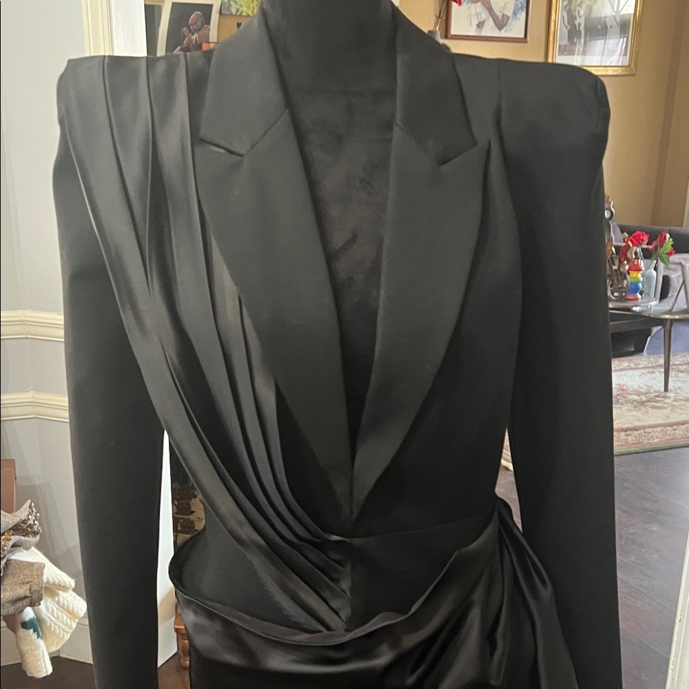 Fashion Nova Elegant Black Long Sleeve Dress - Picture 2 of 11
